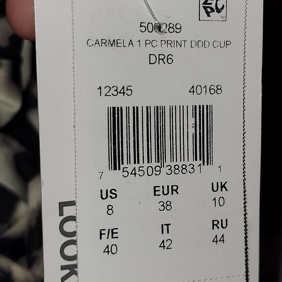 TrimShaper Women's Carmela leopard Underwire crossback one piece swimsuit size 8 - Picture 10 of 16